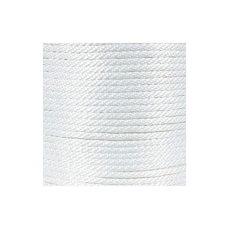 Solid Braid Nylon Rope (5/32 Inch, White, 100 Feet)