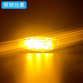 Turn Signal, E-Mark Certified, Vehicle Inspection, 2 Piece Set, Universal Use, 3 LED, High Brightness, Turn Signal, 12 V (Model 1/2 Pieces, Clear)