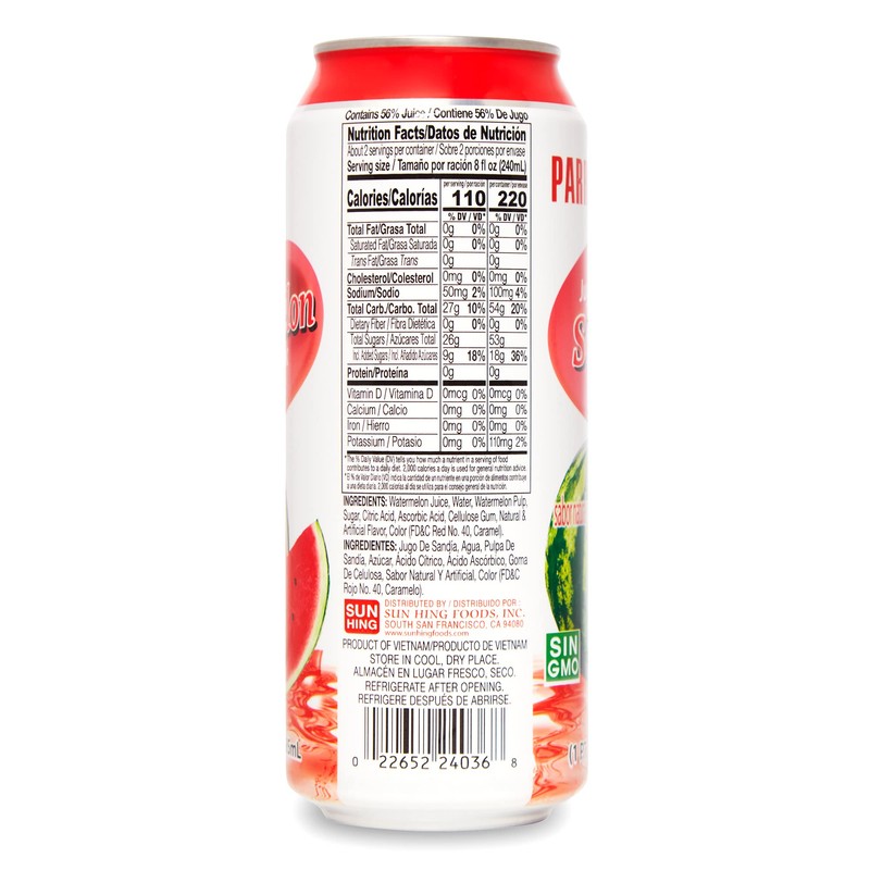 Parrot Brand Watermelon Juice Drink with Pulp 16.4 fl. oz.(Pack