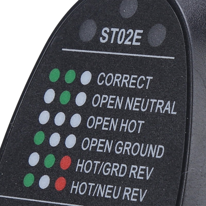 ST02E Socket Tester with LED Display Power Polarity Detector for