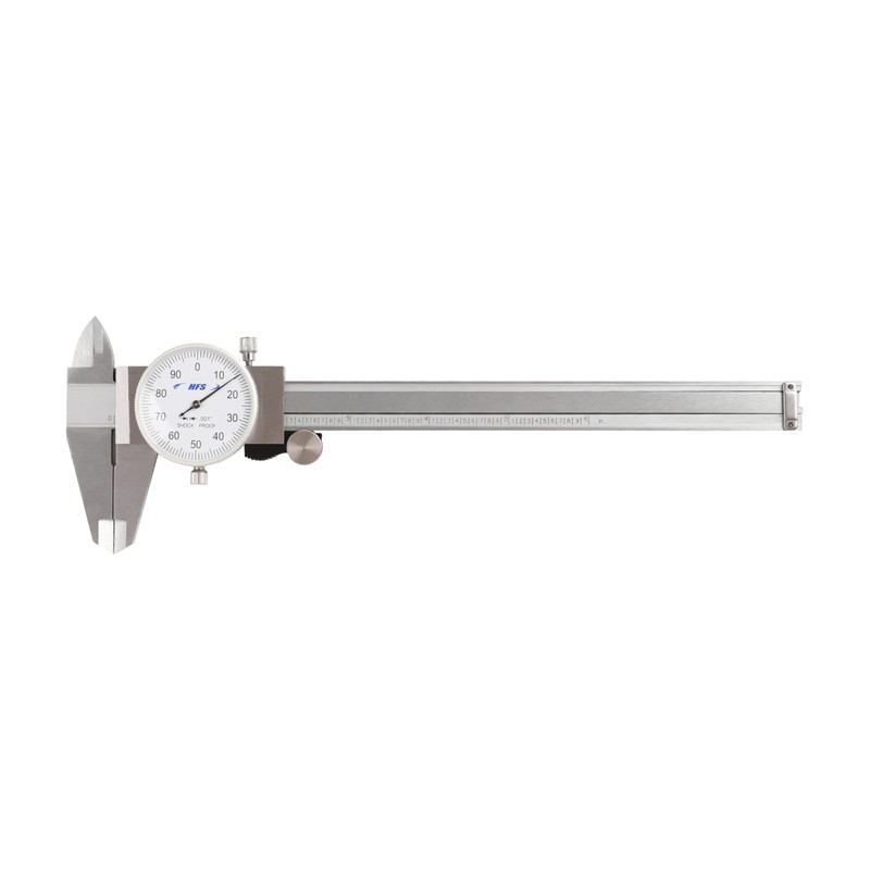 HFS(R) 0-6" Imperial Calipers; 4 Way Dial Caliper 0.001" Shock