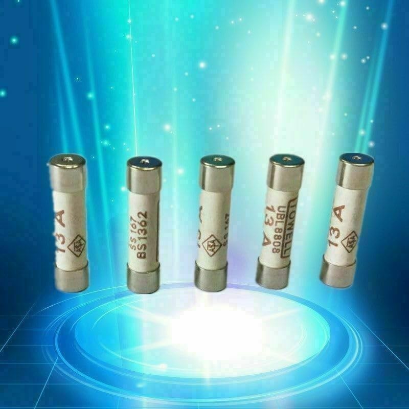 10x Fuses - 13A, 5A Pack, BS1362, Domestic Plug Fuse,