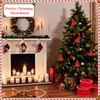 MOROBOR Christmas Cutlery Holder - 24pcs Silverware Bag, Red Utensil