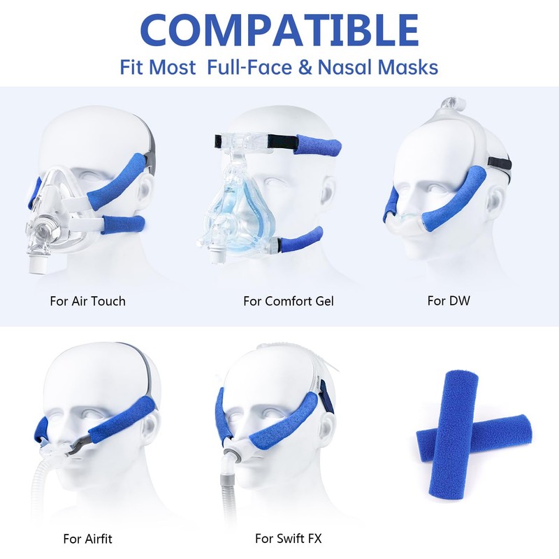8 Pack CPAP Headgear Strap Covers, Universal and Reusable Strap