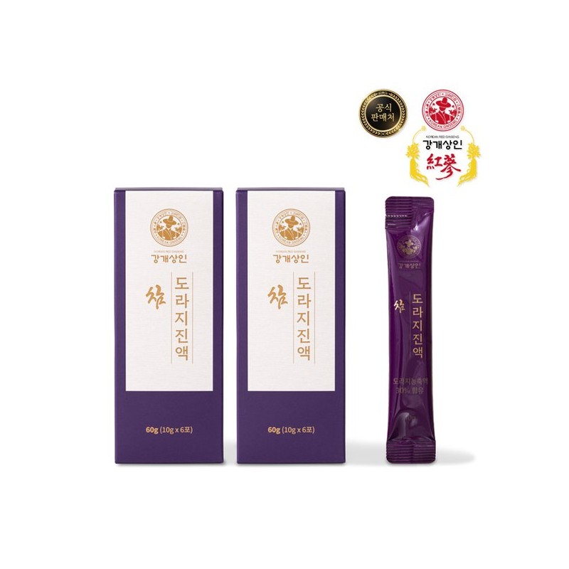 e강개상인 참도라지 스틱(10g x 12포) 3년근 도라지진액 꿀 첨가 eGanggye