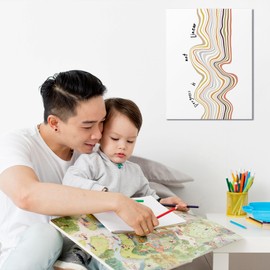 Therapist Office Decor,Inspirational Mental Health Wall Art Decor,Therapist Gifts,Progress is not Linear Mental Health Wall Art for Classroom School Counselor Office Decor,11x14 Inches Framed