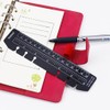 PHILSP 2 Pieces Black/Clear Plastic Page Marker Pouch Pagefinder Measuring