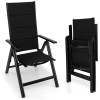 Costway Patio Outdoor Dining Chair High Back Armchair w/7 Position