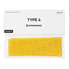 StringKing Women’s Type 4 Semi-Soft Lacrosse Mesh Piece (Yellow)