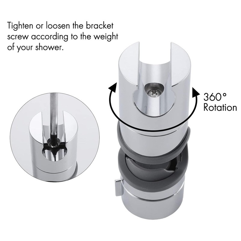 MaoNativey Shower Head Holder for 19-25mm Riser Rail - Adjustable