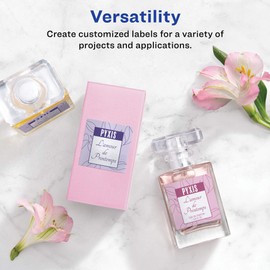 Avery Square Labels with Sure Feed, 3" x 3", 30 Glossy White Labels (36480)