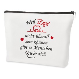 Angel Gift, Angel Gifts for Women Makeup Bag, Nurse Gifts Ideas, White, Because angel
