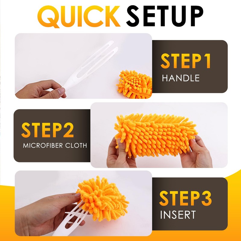 Redones Dusters for Swiffer - Reusable Duster Refill Compatible with