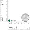 925 Sterling Silver 6mm Round Created Green Emerald May Birthstone