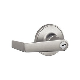 J-Series by Schlage Marin Door Lever with Standard Trim, Keyed Entry Lock, Satin Stainless Steel, J54 MAR 630
