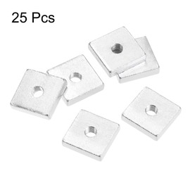 sourcing map Square Nuts, M6x20mmx5mm Zinc-Plated Metric Coarse Thread Assortment Kit, 25 Pcs