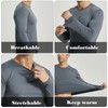 LANBAOSI Men's Crewneck Long Sleeve Thermal Undershirt Base Layer 2