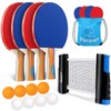 FBSPORT Ping Pong Paddle Set, Table Tennis Set with 4