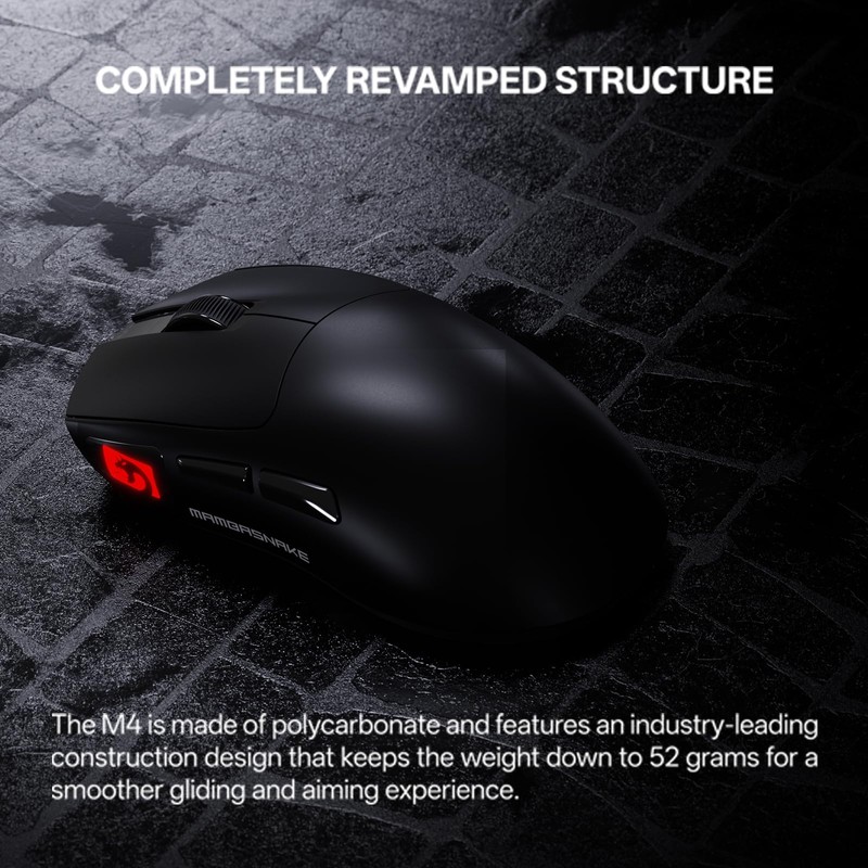 ATTACK SHARK × MAMBASNAKE M4 Wireless Gaming Mouse, 24000 Adjustable