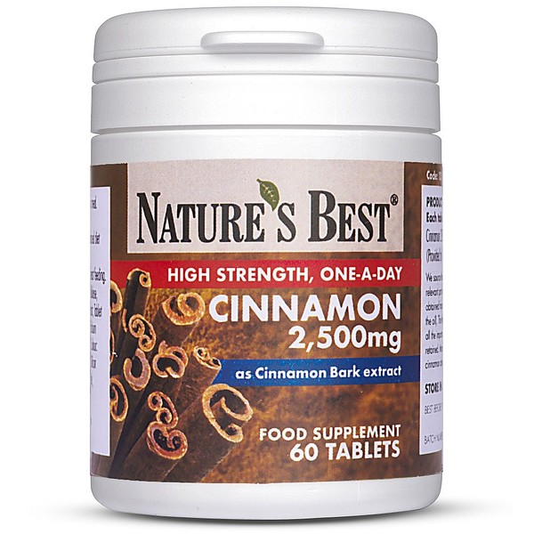 Natures Best Cinnamon 2500mg, High Strength Extract, 120 TABLETS IN