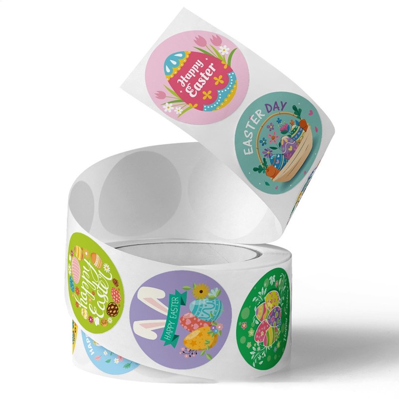 Easter Stickers Easter Bunny Sticker Roll,Easter Theme Scrapbooking Stickers -
