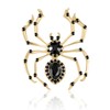YOQUCOL Golden Spider Shape Brooch Pins for Women Black Cubic