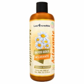 Shampoo Manzanilla Rayos Gold Aclarante Labs Ncredible Brillo Extra Aminexil Anticaída 950ml