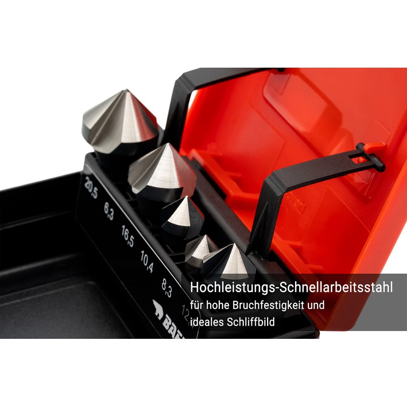BAER HSSG 90° Bit Countersink Set 6.3-20.5 mm for Cordless