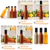TOEKSIX 35 Pack 5 oz Glass Hot Sauce Bottles with