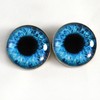 Bright Blue Human Sew On Glass Eyes 30mm Buttons with