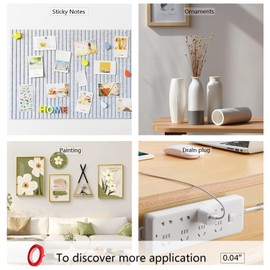 Transparent Double Sided Mounting Tape, Acrylic Adhesive Double Sided Mounting Tape for Nail Art Display Stand Holder, Home, Wall, Room, Office Decor(3 Packs)