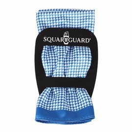 PocketSquares Light Blue/White Houndstooth Pocket Square & Pocket Square Holder, Large