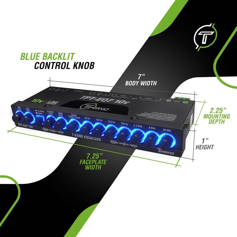 Timpano 7 band equalizer TPT-EQ7 10V High Voltage Line Driver