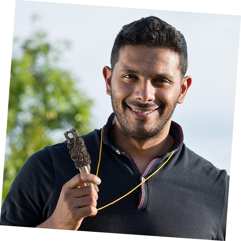 BESPORTBLE Emergency Whistle Keychain Squeeze Brass Camping Whistle Survival Tool