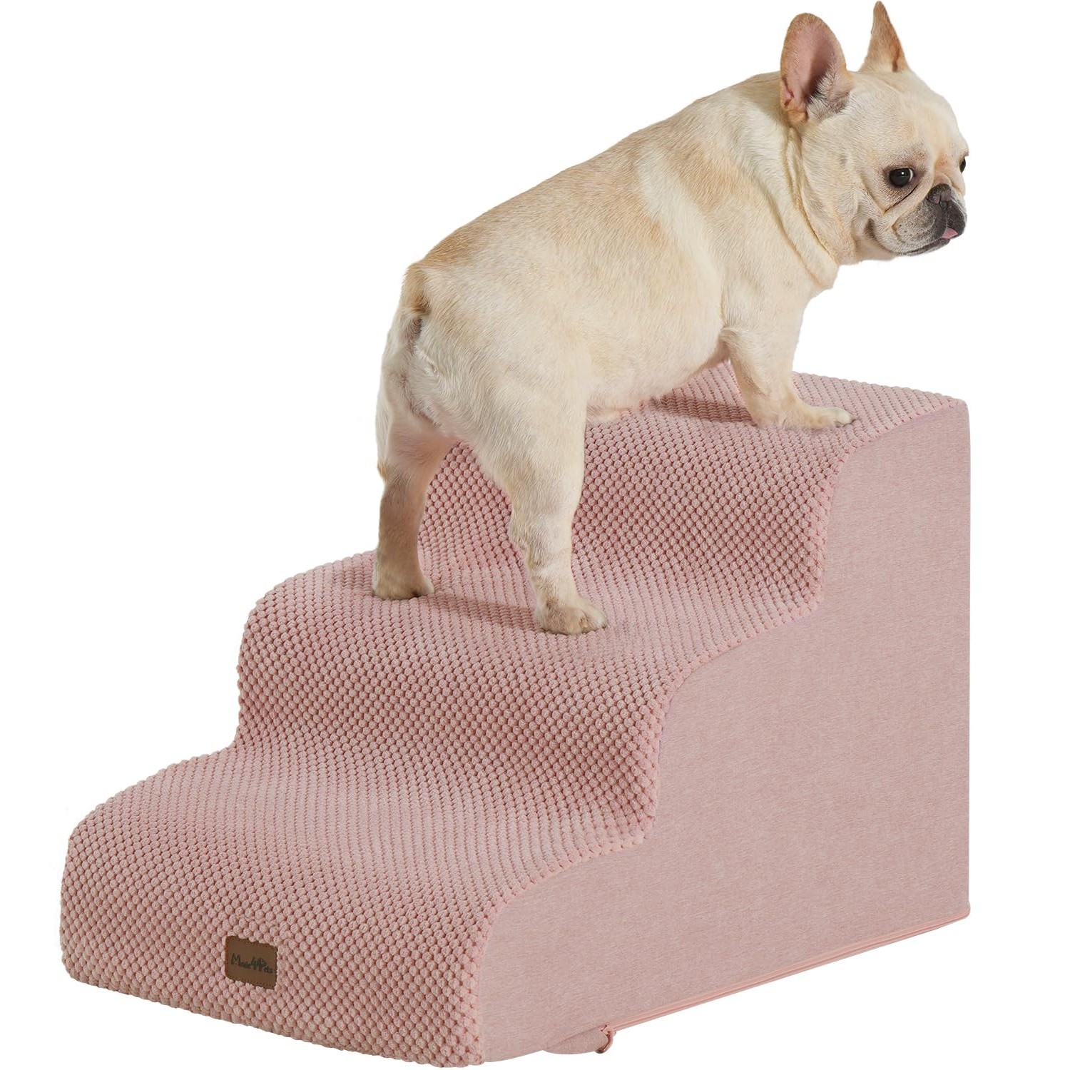 Made4Pets Dog Stairs Ramp for Small Dogs, 3-Step Dog Steps for Bed ...
