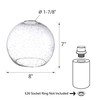 Aspen Creative 28011-61-1 Clear Seeded Glass Shade for Pendant Lights,