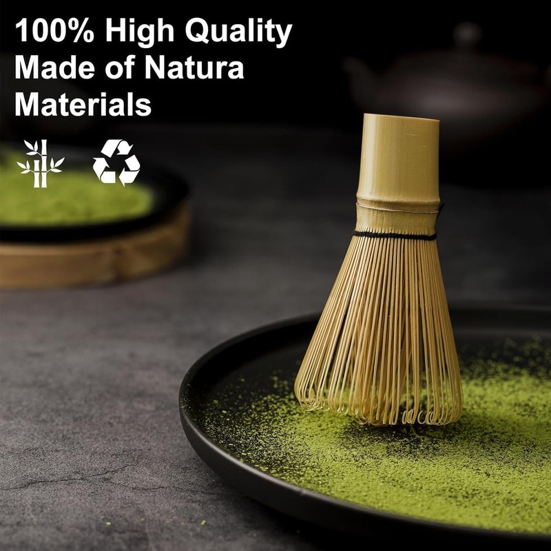 Traditional Bamboo Matcha Tea Whisk with Storage Container, Japanese Style