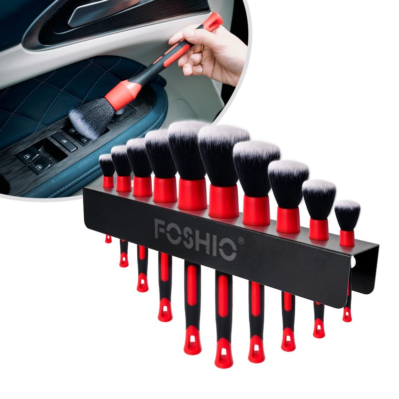 FOSHIO Car Detailing Brush Holder with The Mounting Hardware, Durable
