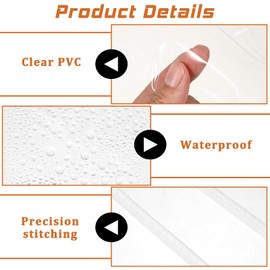 Yuomeaz Salon Chair Cover Protectors, Clear Square Hairdressing Chair Back Covers for Fits Most Standard Chairs, Reinforced Precision Sewn Clear Covers to Prevent Damage to Spa/Salon Chairs