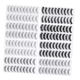 FOMIYES 80 Pairs Artificial Strip Eyelashes Set Cat Eye Wispy Lashes for Women and Teen Girls Natural Look Reusable for Makeup and Special Occasions
