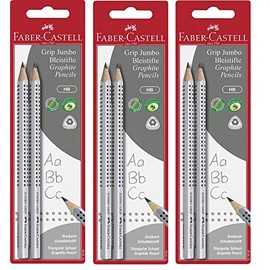 Faber-Castell Jumbo Grip HB 111992 Pencil Set of 2 (Set of 6)