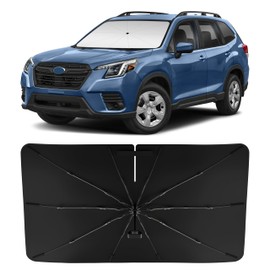 INSAUTO Windshield Sun Shade Umbrella for Subaru Forester 2019-2025, Foldable Front Windshield Sunshade with Storage Bag, Block Out UV Rays & Heat, Keep Car Cool