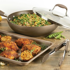 Anolon Advanced Nonstick Weeknight Essential Set, 4 Piece, Umber
