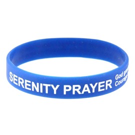 8090008 3 Bracelets Serenity Prayer Silicone Bracelet Rubber God Grant Me AA Al-Anon 12 Step