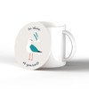 Be Shore Of Yourself Seagull Nautical Themed Ceramic Round Coaster