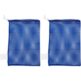 Champion 12x18 Heavy Duty Nylon Mesh Equipment Bag w/Drawstring Blue (2-Pack)