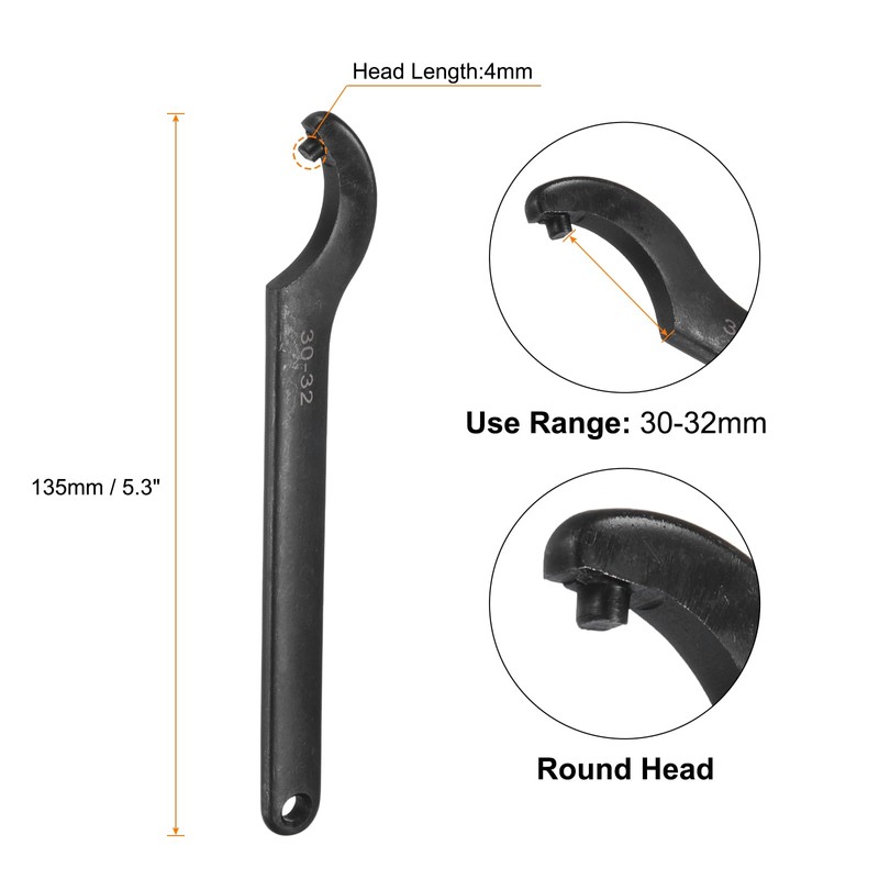 sourcing map C Hook Spanner Wrench, 30-32mm C Pin Motorcycle
