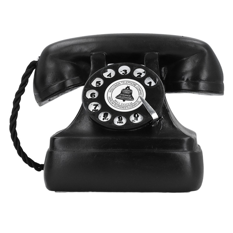 Decorative Telephone Creative Synthetic Resin Rotary Dial Retro Telephone Ornament