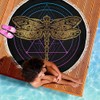 FreedomLook Dragonfly Comfortable Rounded Beach Pool Picnic Towel Blanket -
