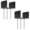 FMhotu 6x6 Concrete Post Base(2 PCS), Deck Post Base Holder